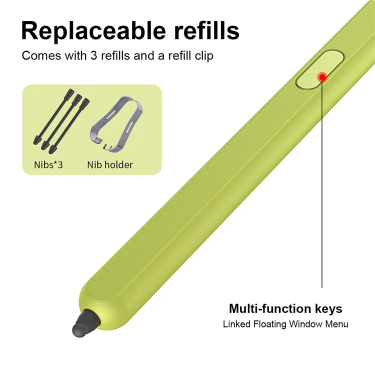 For Samsung Galaxy Z Fold6 5G / Z Fold5 5G Stylus Replacement Electromagnetic Pen (Without Bluetooth-Compatible) - Yellow
