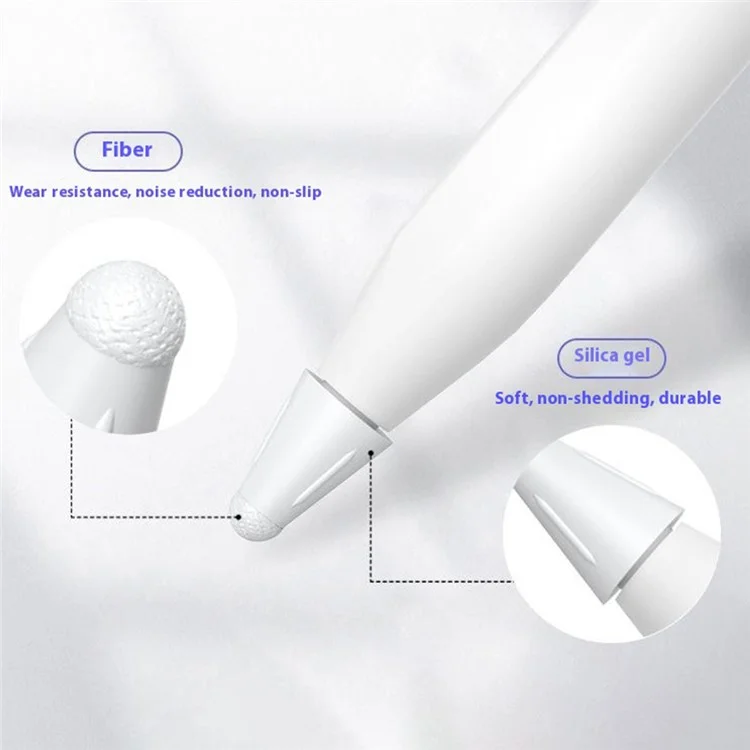 4Pcs For Huawei M-Pencil 3rd Generation / 2nd Generation / 1st Generation / Apple Pencil (2nd Generation) / (1st Generation) Pen Tips Cover - Transparent
