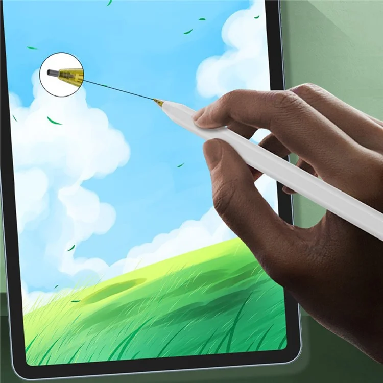 For Apple Pencil (2nd Generation) / Pencil (1st Generation) / Pencil (USB-C) / Pencil Pro Tips 2B Damping Silent - Fine Point / White