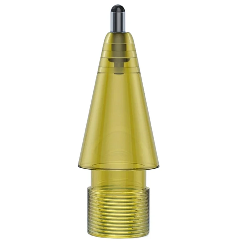 For Apple Pencil (2nd Generation) / Pencil (1st Generation) / Pencil (USB-C) / Pencil Pro Tips 2B Damping Silent - Fine Point / Transparent Yellow