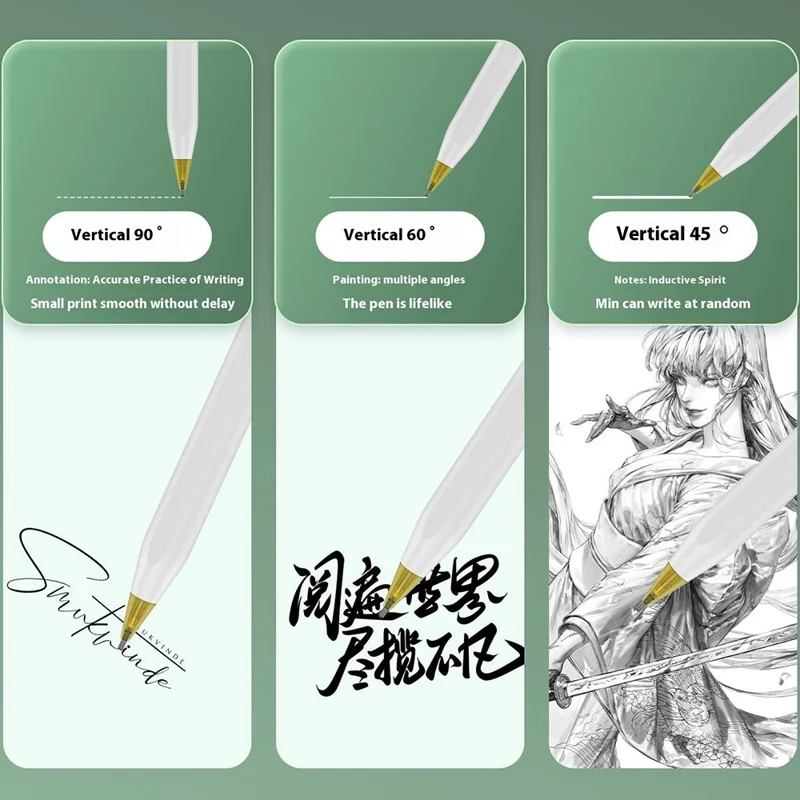 For Apple Pencil (2nd Generation) / Pencil (1st Generation) / Pencil (USB-C) / Pencil Pro Tips 2B Damping Silent - Fine Point / Transparent Yellow