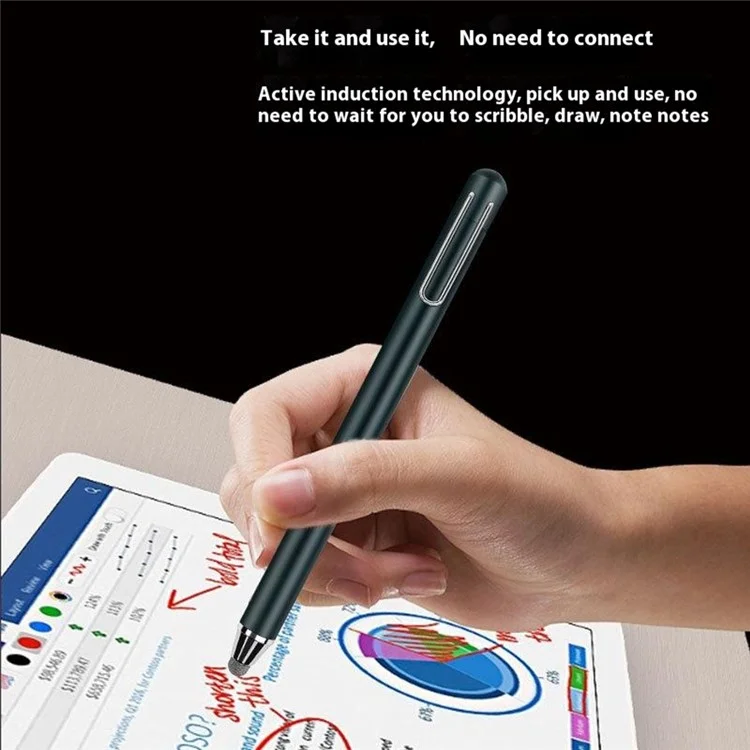 DR01A High Accuracy Touch Screen Stylus Pen with 6mm Pen Tip - Dark Grey
