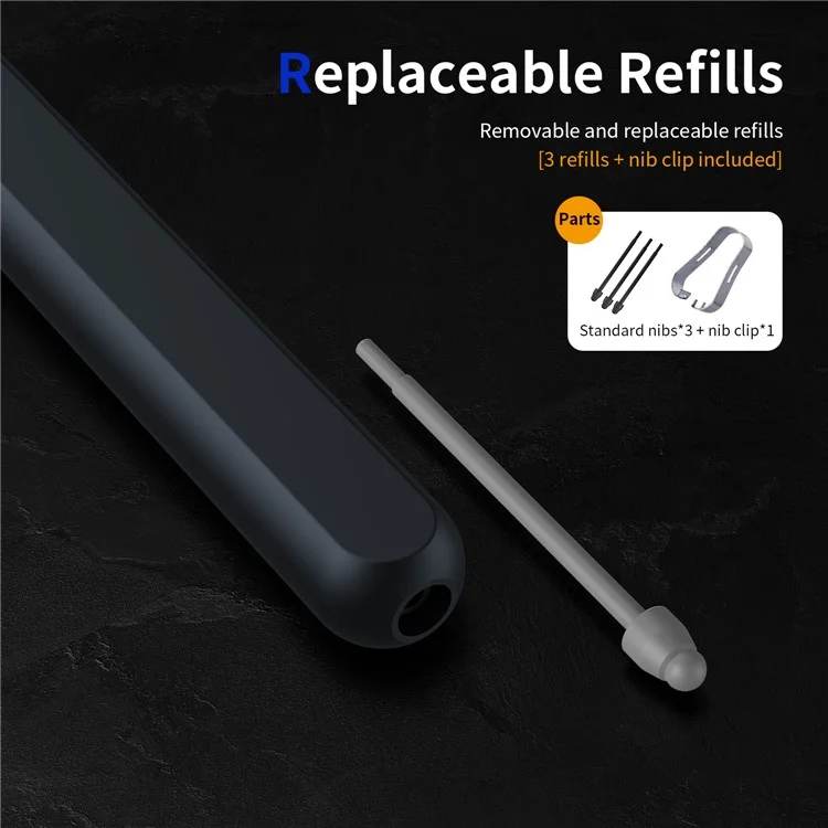 For Samsung Galaxy Z Fold6 5G / Z Fold5 5G / Z Fold4 5G / Z Fold3 5G Electromagnetic Pen Stylus with Pen Slot - Black