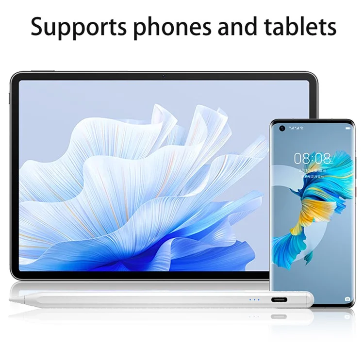 Penna universale attiva con pennino capacitivo per touch screen di telefoni e tablet - Rosa sfumato