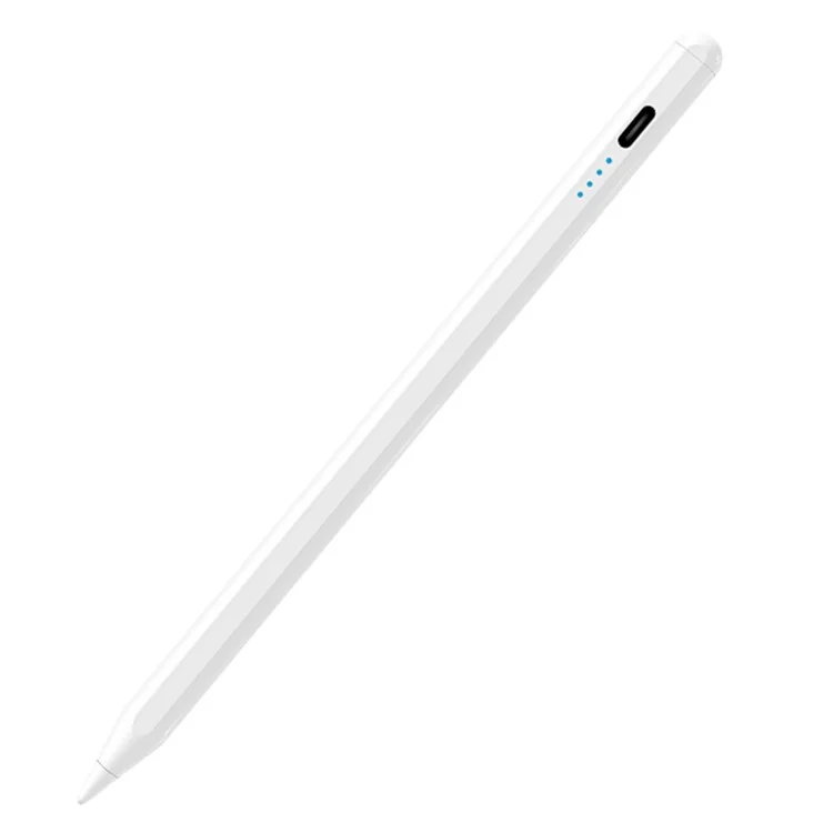 Stylus com 4 LEDs com rejeição de palma, fixação magnética para iPad OS 12.2+ (2018 em diante)