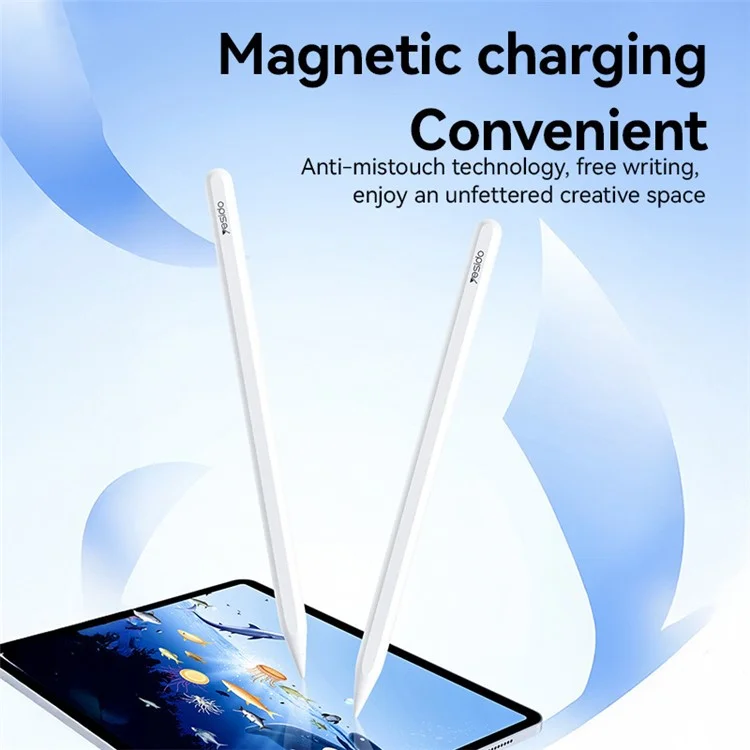 YESIDO ST18 Lápiz Stylus para iPad con Carga Inalámbrica y Sujeción Magnética para Pantalla Táctil
