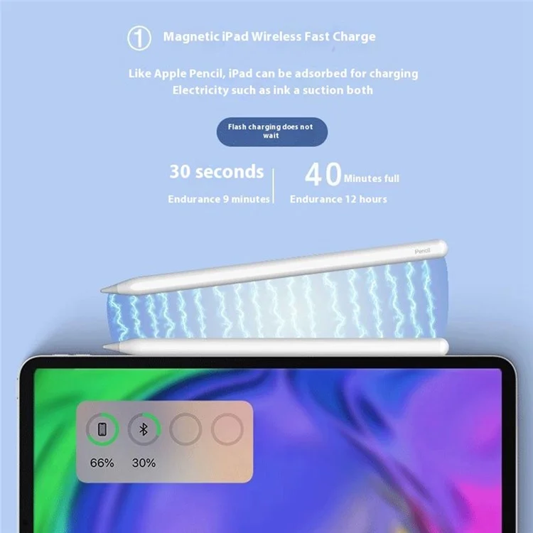 P10 Touch Pen for iPad Air (2022) /  iPad mini (2021) / iPad Pro 12.9 (2021) Magnetic Wireless Charging Capacitive Stylus