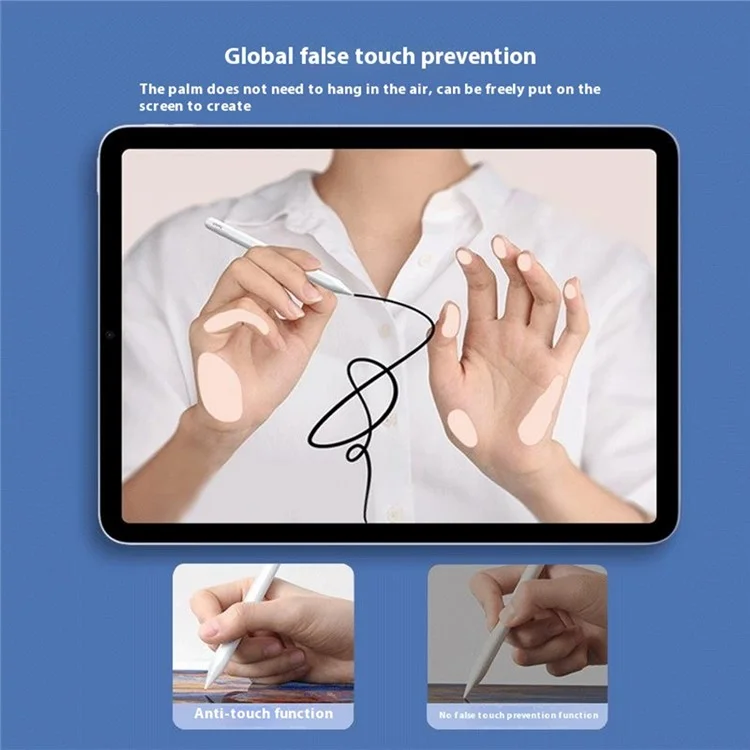 P10 Touch Pen for iPad Air (2022) /  iPad mini (2021) / iPad Pro 12.9 (2021) Magnetic Wireless Charging Capacitive Stylus