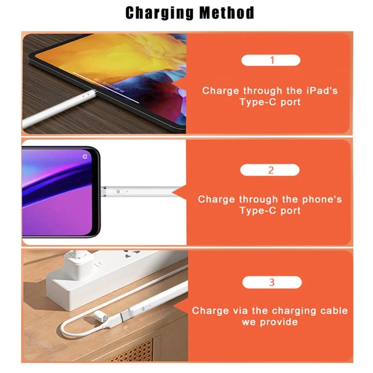 P7-C Universal Active Stylus for Ipad / Huawei / Xiaomi / Microsoft Tablets Capacitive Touchscreen Pen
