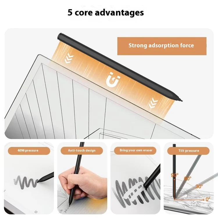 P30 Electromagnetic Stylus Pen Palm Rejection 4096 Pressure Levels Magnetic Touch Screen Pencil