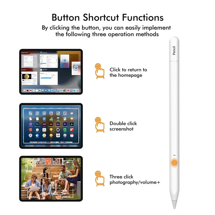 Lápiz Stylus P20Pro Compatible con Bluetooth para Escritura Digital, Lápiz Capacitivo Magnético para Pantalla Táctil de iPad