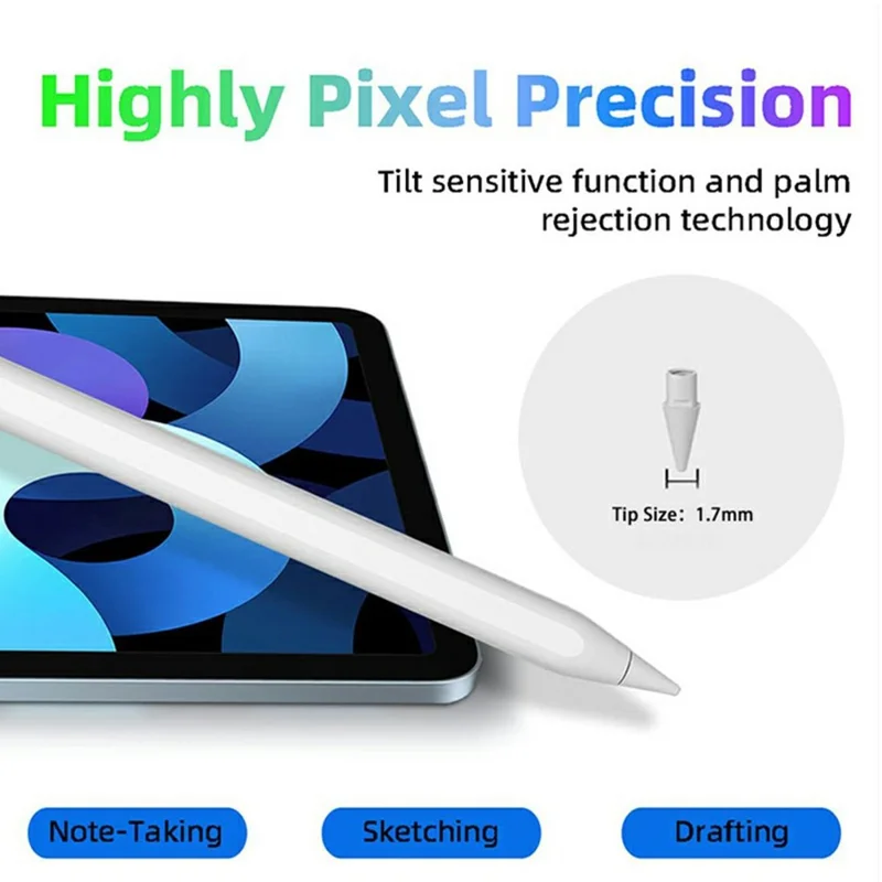 P24 Magnetic Wireless Stylus for iPad 2018 - 2024 Active Capacitive Touch Screen Pen with Palm Rejection