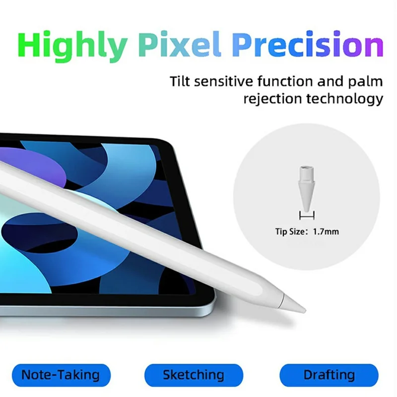 P24pro 1,7 mm Spitze Aktiver kapazitiver Stylus Magnetischer kabellose Touchscreen-Stift für iPad