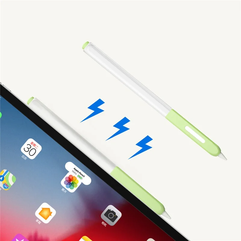 Чехол для Apple Pencil (2-го поколения) / Pencil Pro из силикона - Защитный чехол для стилуса - Зеленый