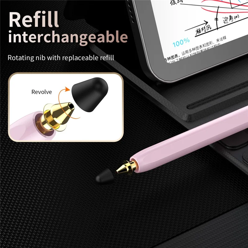 For Samsung Galaxy Z Fold7 5G Capacitive Pen Bluetooth-Compatible Digital Precision Input Writing Stylus - Pink