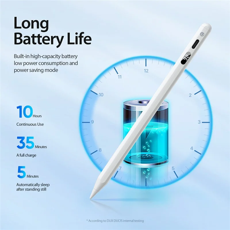 DUX DUCIS SP-06 Stylet Actif pour iPad avec Affichage de Puissance, Sensibilité à l'Inclinaison et Rejet de la Paume