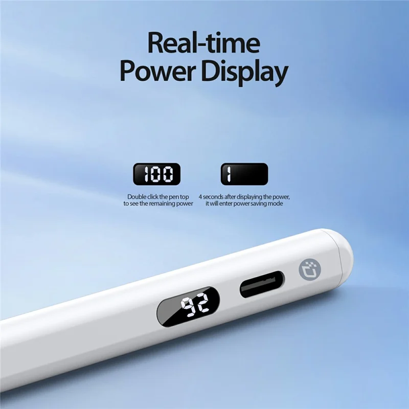 DUX DUCIS SP-06 Stylet Actif pour iPad avec Affichage de Puissance, Sensibilité à l'Inclinaison et Rejet de la Paume