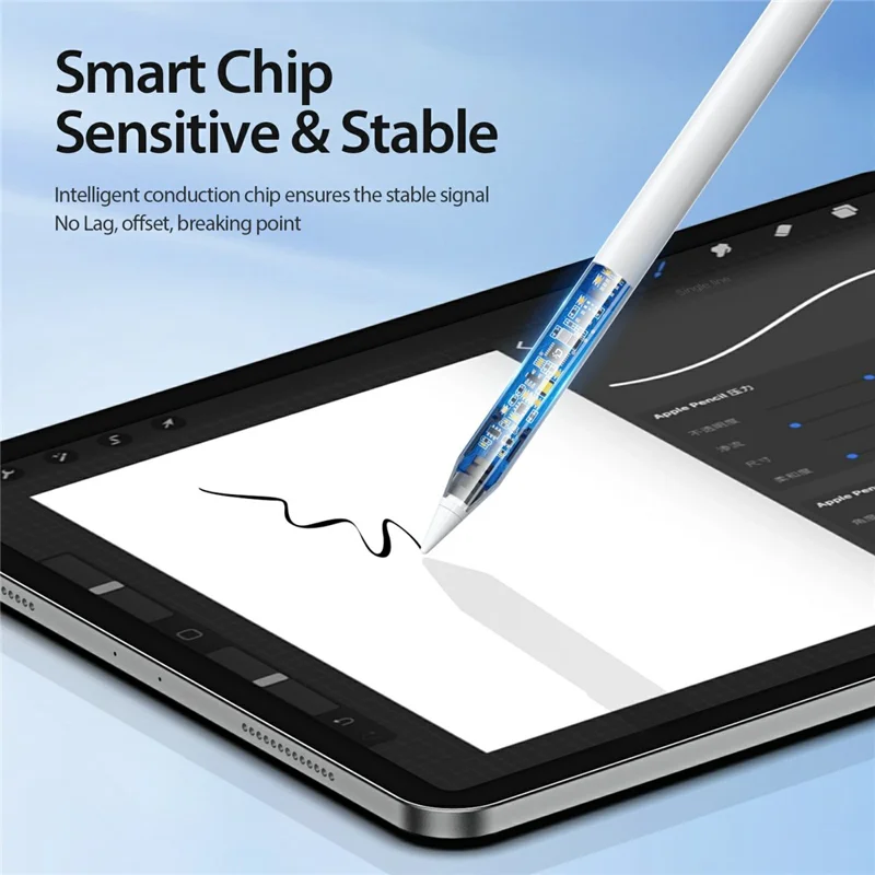 DUX DUCIS SP-06 Stylet Actif pour iPad avec Affichage de Puissance, Sensibilité à l'Inclinaison et Rejet de la Paume