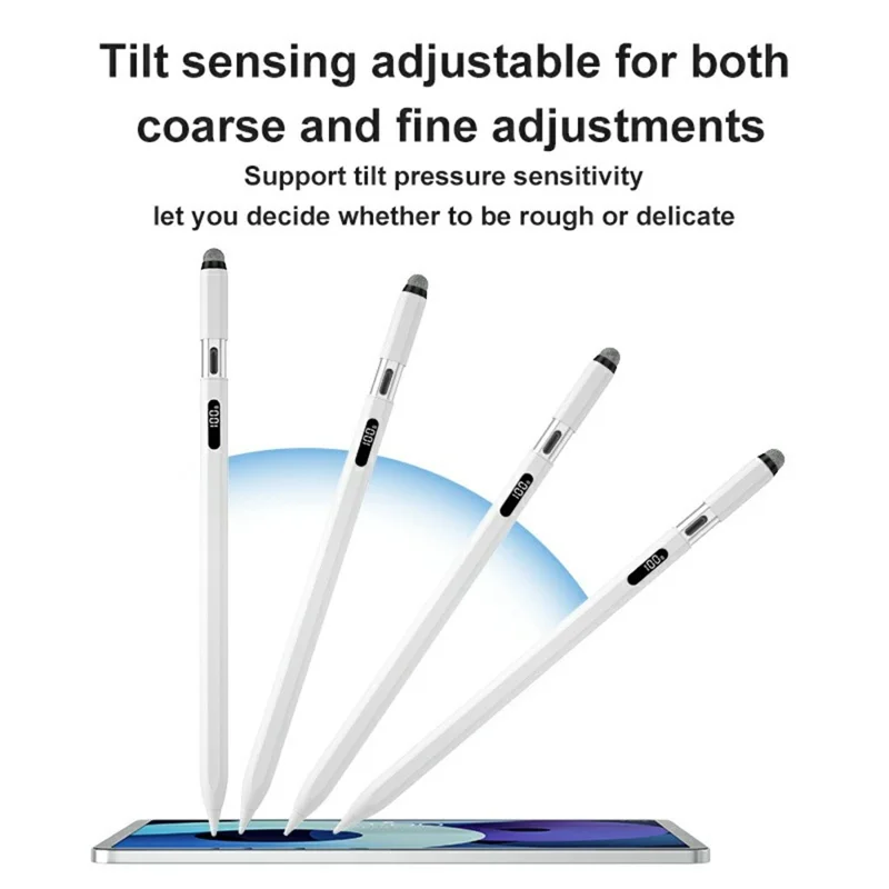 KHD-403 Caneta digital para iPad 2018-2025 com rejeição de palma, ativa magnética e capacitiva com display de LED