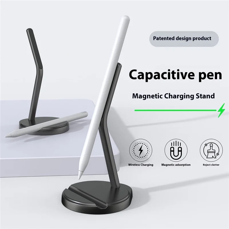 A02 For Apple Pencil (2nd Generation) Magnetic Charging Stand Wireless Charger with Pen Storage Slot