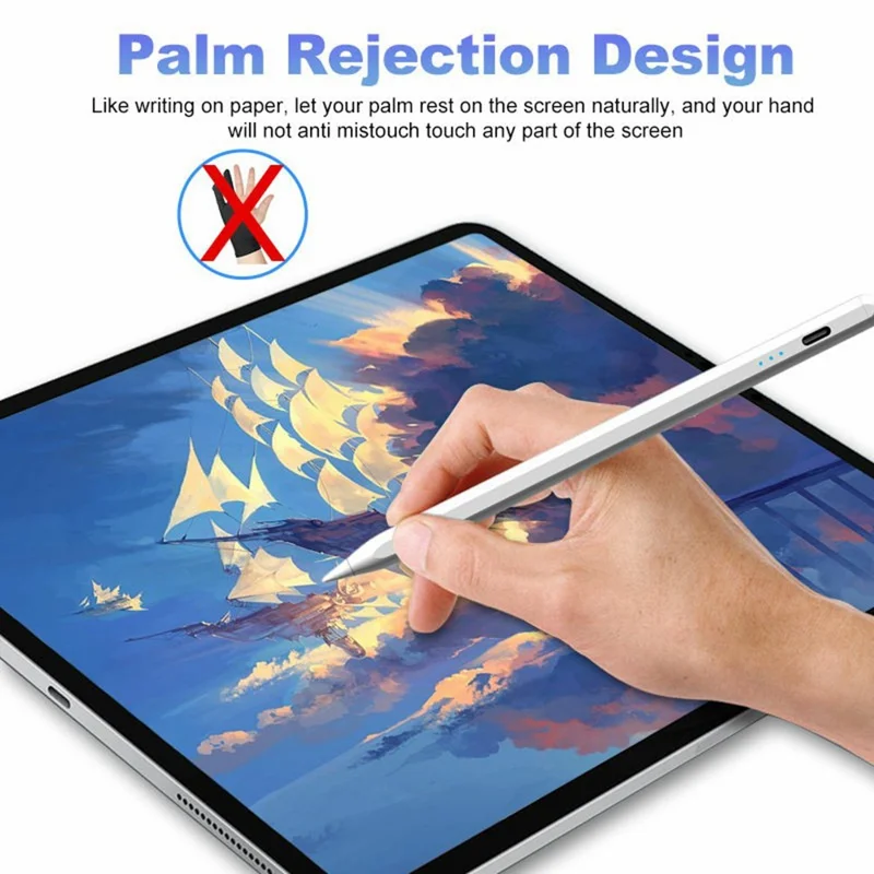JD19-P For iPad (2018 and Later) Capacitive Stylus Pen Tablet Touch Screen Handwriting Pen