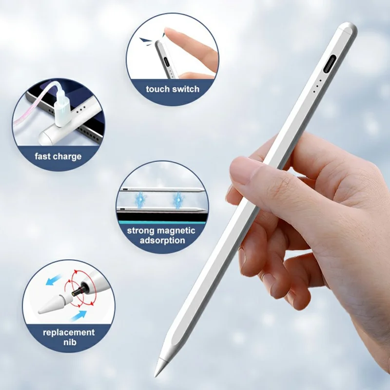 JD19-P For iPad (2018 and Later) Capacitive Stylus Pen Tablet Touch Screen Handwriting Pen