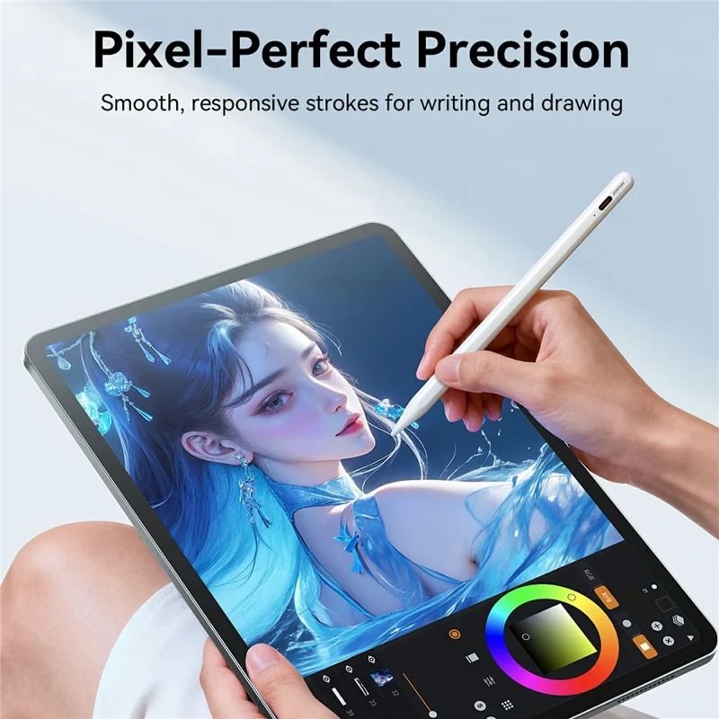 JOYROOM JR-K12 Pro Active Capacitive Stylus Pen Type-C Fast Charging Pencil with 2Pcs Tips - White