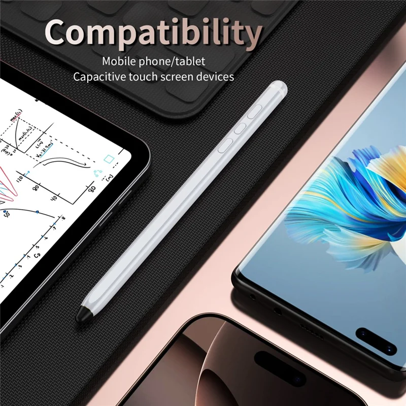 For Samsung Galaxy Z Fold8 Bluetooth-compatible Stylus Pen Magnetic Charging Capacitive Touchscreen Pen - White