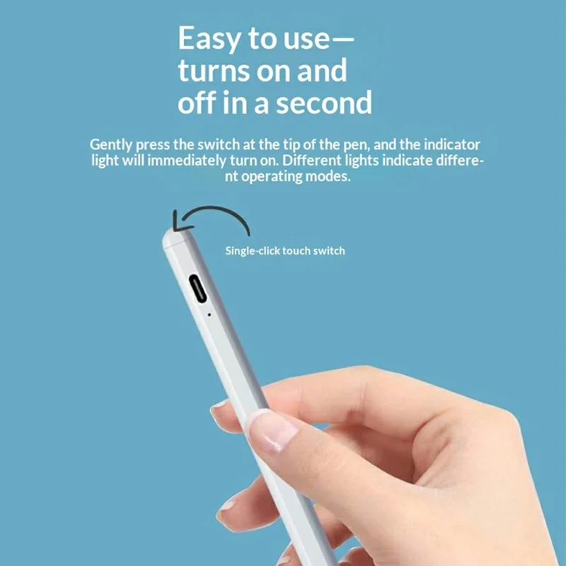 LD100 130mAh Dual Mode Capacitive Stylus Magnetic Anti-Mistouch Pen for iPad Android - White