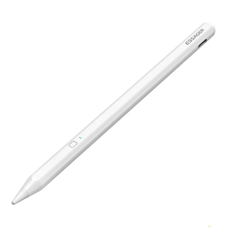 ESSAGER Writing Capacitive Stylus with LED Light Cable Charging Touch Screen Pencil for iPad Air (2022)  /  Pro 11-inch (2021)  /  Pro 12.9 (2021)  /  mini (2021)