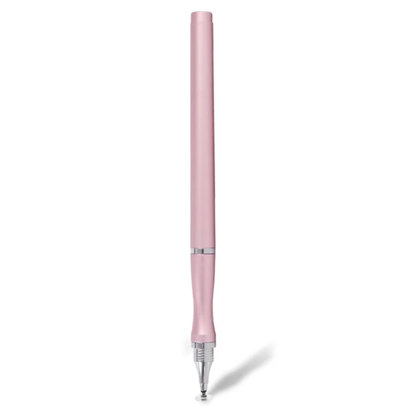 Capacitive Stylus Pen Double-head Fine Point Disc Stylus Touch Screen Pen for Tablet Smart Phone - Rose Gold