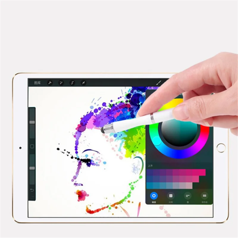 Capacitive Stylus Pen Double-head Fine Point Disc Stylus Touch Screen Pen for Tablet Smart Phone - Rose Gold