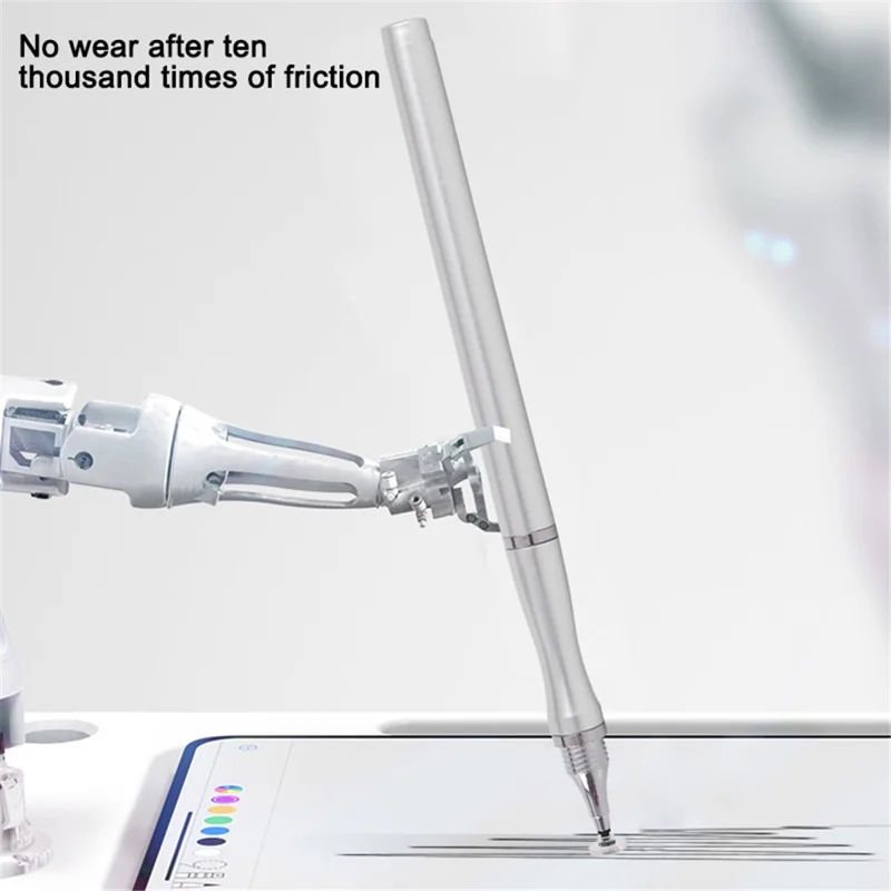 Capacitive Stylus Pen Double-head Fine Point Disc Stylus Touch Screen Pen for Tablet Smart Phone - Rose Gold