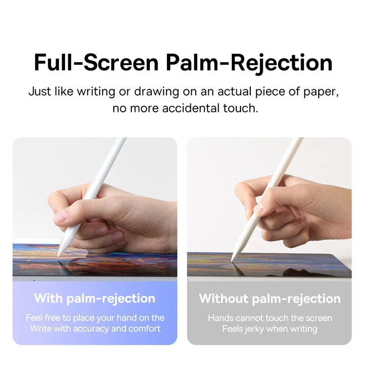 BASEUS Smooth Writing 2 Series Stylus with LED Indicator, Palm Rejection Stylus Pen with Nib, Type-C Cable (Active Palm-Rejection Version)