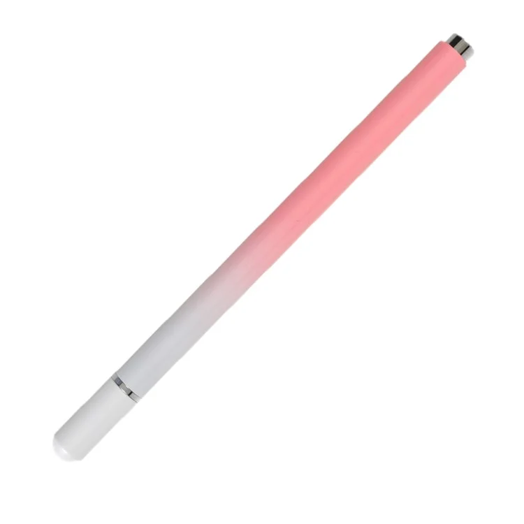 Gradient Passive Stylus for Phones / Tablets Touch Screens 2-in-1 High Precision Magnetic Disc Universal Stylus Pen - Pink