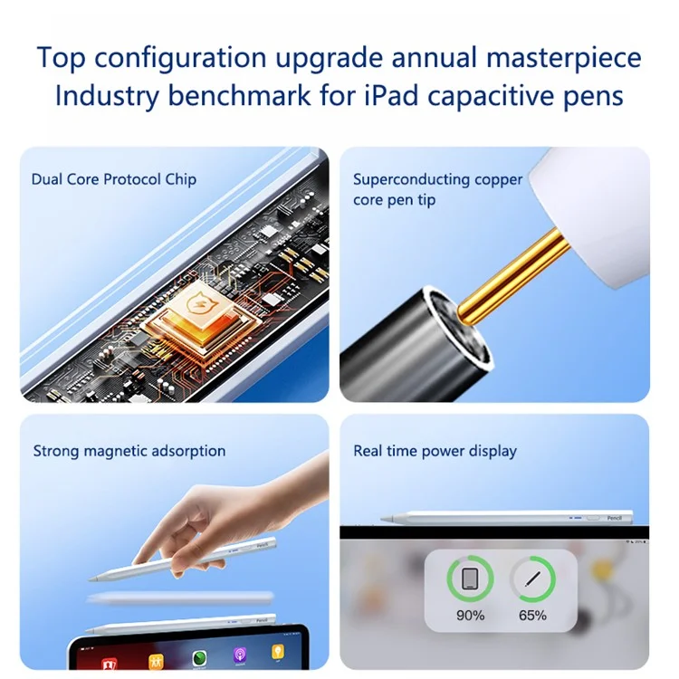 BP18-BL Type-C Universal Hexagonal Bluetooth-compatible Stylus Pen for Touching Writing Drawing