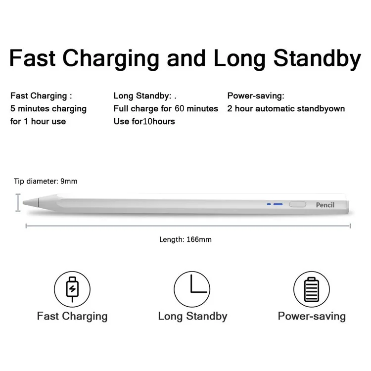 BP18-BL Type-C Universal Hexagonal Bluetooth-compatible Stylus Pen for Touching Writing Drawing