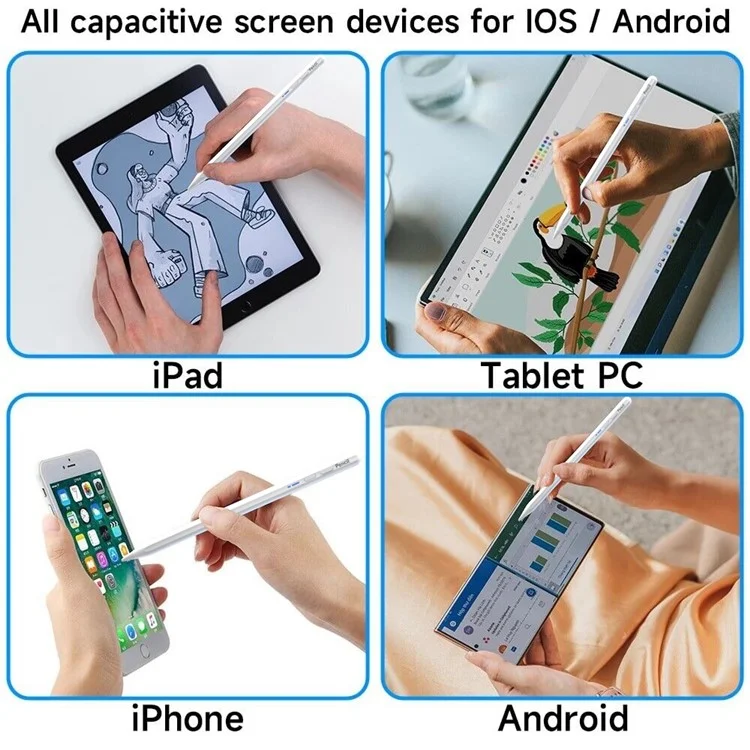 BP17-BL Tipo-C Bolígrafo Stylus Magnético Bluetooth Universal para Pantalla Táctil Capacitiva