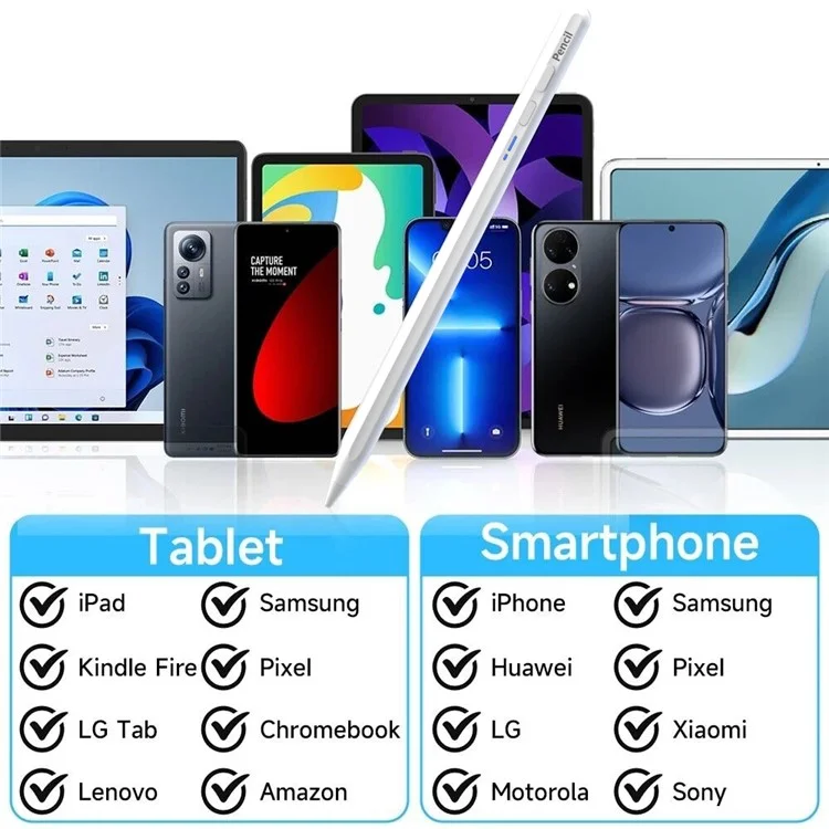 BP17-BL Tipo-C Bolígrafo Stylus Magnético Bluetooth Universal para Pantalla Táctil Capacitiva