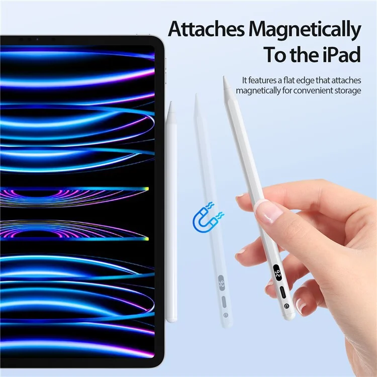 Dux Ducis Stylus Stift Für Ipad Tablets Kapazitive Bildschirmschriften -stylusstift Mit Stromanzeige - Weiss