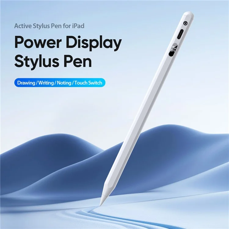 DUX DUCIS Stylus Pen for iPad Tablets Pen Capacitive Screen Writing Stylus Pencil with Power Display - White