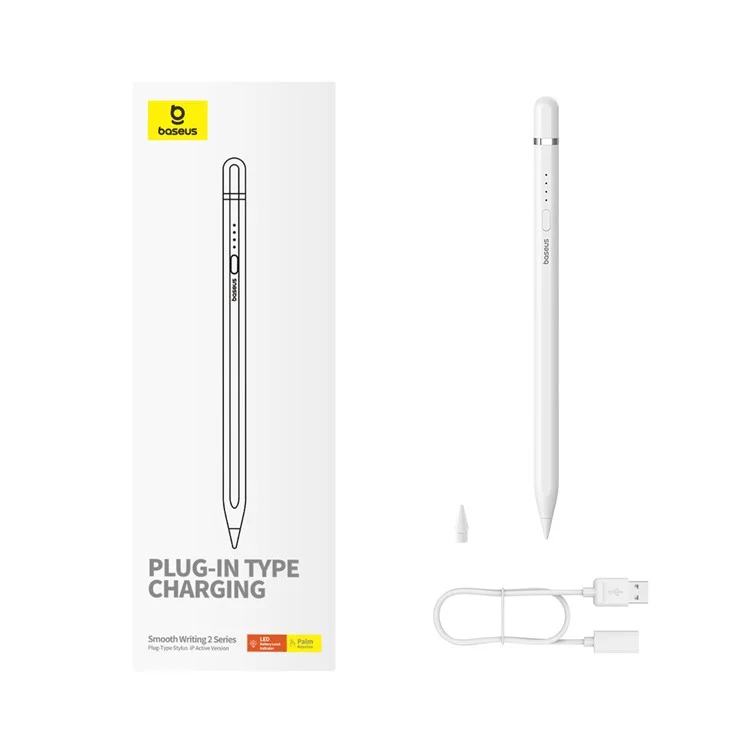 BASEUS Smooth Writing 2 Series Plug-In Type Charging Stylus Palm Rejection Pencil (iP Active Version)