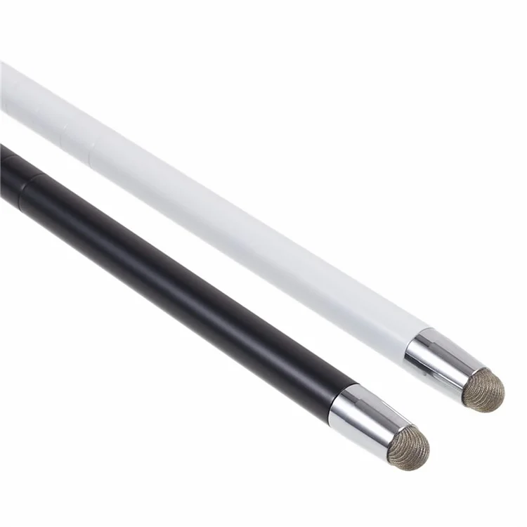 Dual Tips Retractable Passive Stylus Screen Touch Pen for Smooth Writing, Drawing - Black