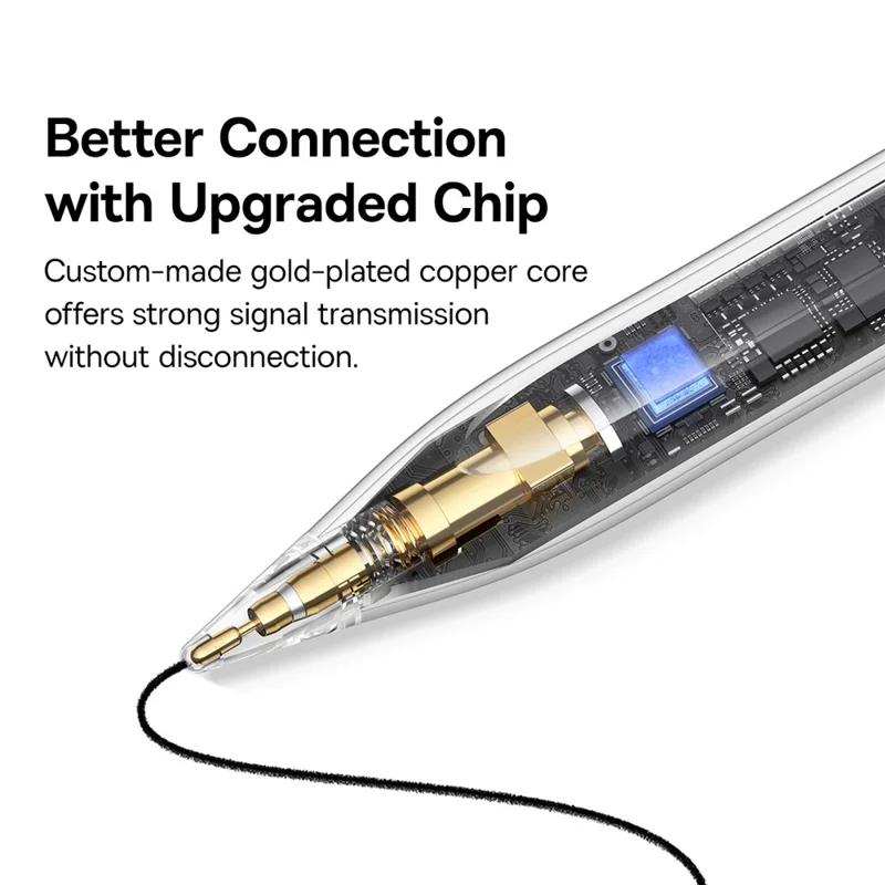 BASEUS Smooth Writing 2 Series Capacitive Stylus Plug-In Type Charging Touch Screen Pencil (Type-C Active Bluetooth-compatible Version) - White