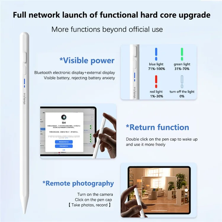 LENOVO Thinkplus BP17-BL Caneta Estilográfica Bluetooth Universal Magnética para Escrita / Desenho Preciso