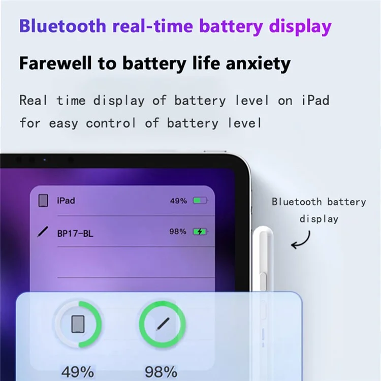 LENOVO Thinkplus BP17-BL Caneta Estilográfica Bluetooth Universal Magnética para Escrita / Desenho Preciso