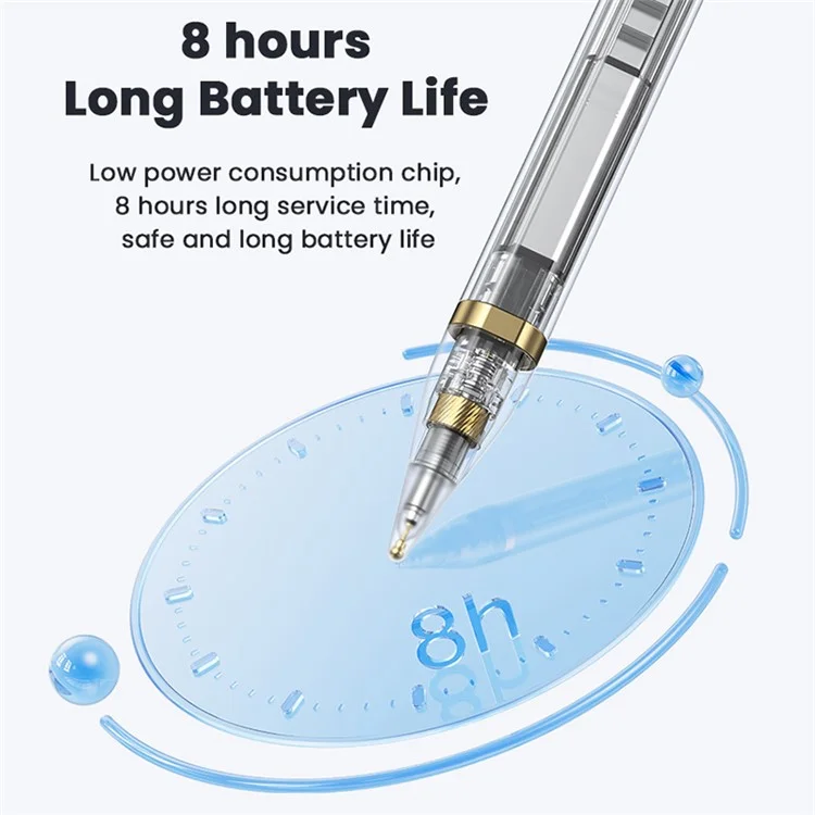 USAMS US-ZB264 Tilt-Sensitive Active Touch Capacitive Stylus Pen Magnetic Charging Transparent Pencil