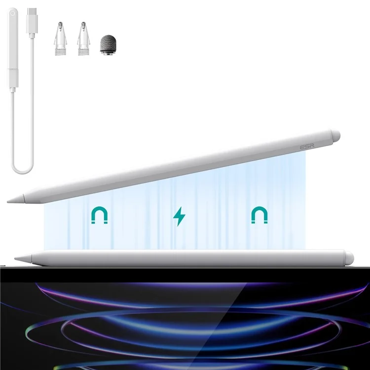 ESR 6C003 Digital Pencil Pro Magnetic Wireless Charging Stylus Smooth Writing Pencil - White