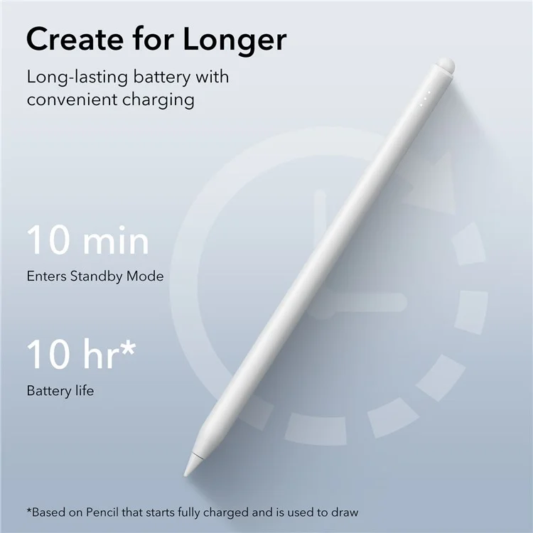ESR 6C003 Digital Pencil Pro Magnetic Wireless Charging Stylus Smooth Writing Pencil - White