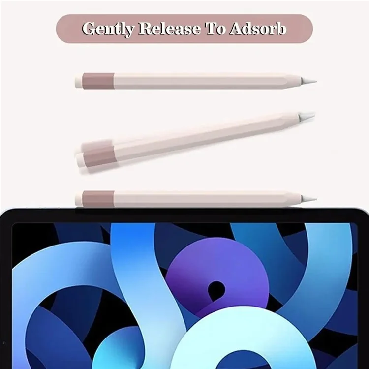For Apple Pencil (USB-C) Anti-skid Silicone Protective Sleeve Capacitive Stylus Pen Anti-drop Cover - Light Coffee